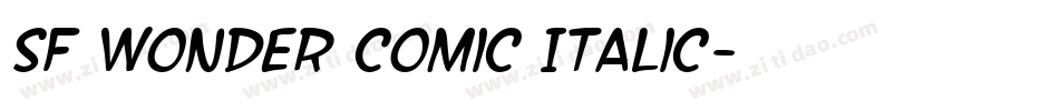SF Wonder Comic Italic字体转换